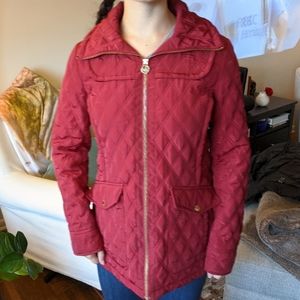 Michael Kors red quilted jacket